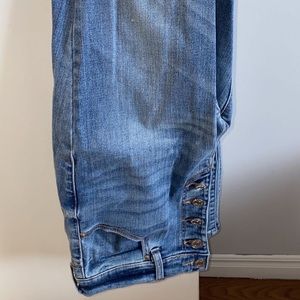 ripped skinny jeans by garage